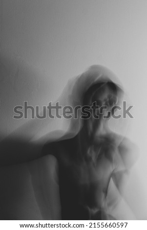 Abstract black and white person photo