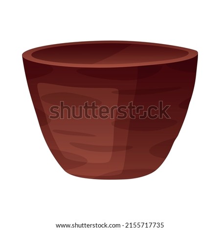 Prehistoric stone age caveman composition with isolated image of ancient dish vector illustration