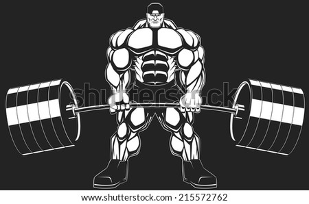 Bodybuilder with a barbell