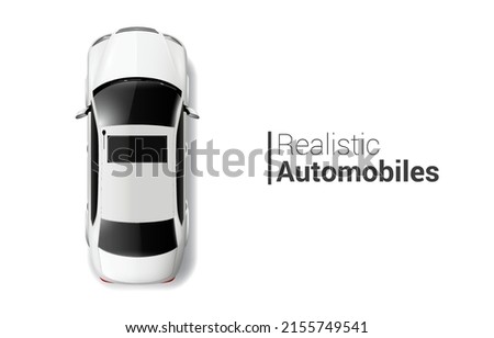 Best Realistic Auto Car from top look Royalty-Free Stock Photo #2155749541