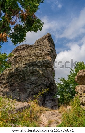 Nature sanctuary Melichova skala, Skliarovo, Detva, Slovakia, Europe, rural concept, countryside, vertical photography