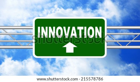 Innovation Road Sign. Business concept
