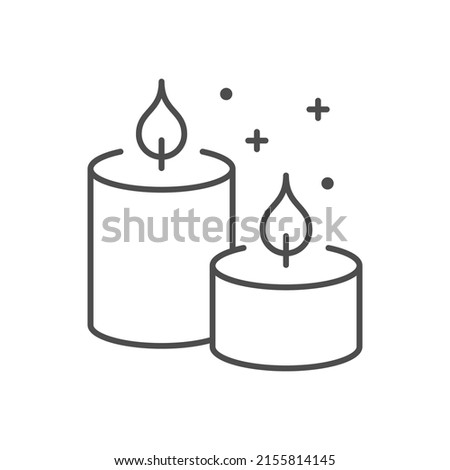 Aroma candles line outline icon Royalty-Free Stock Photo #2155814145