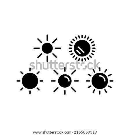 Sun Icon Set Vector Symbol Design Illustration