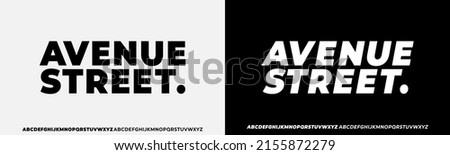 Modern Bold Font and Heavy Font. Typography urban style alphabet fonts for fashion, sport, technology, digital, movie, logo design, vector illustration Royalty-Free Stock Photo #2155872279