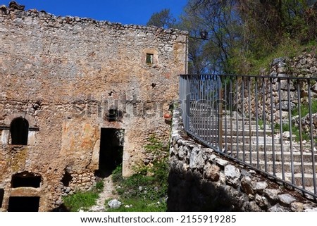 Rocca Calascio, mountaintop medieval town with the Castle of Rocca Calascio. Located within the Gran Sasso National Park in the province of L'Aquila, Abruzzo – Italy
