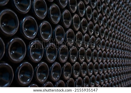 Wine bottles stocked and ready to be filled with your reserve wines Royalty-Free Stock Photo #2155935147