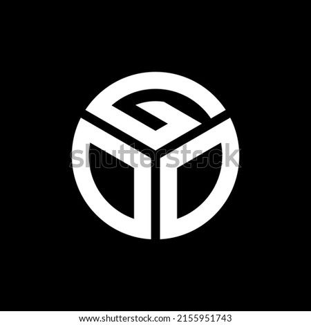 GOO letter logo design on black background. GOO creative initials letter logo concept. GOO letter design.
