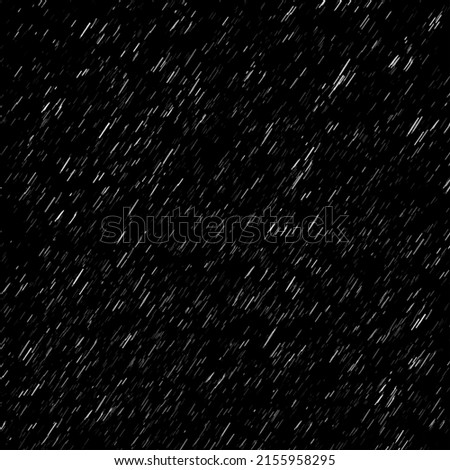 Rain Overlay effect. texture of rain and fog on a black background overlay effect. Abstract splashes of Rain and Snow Overlay Freeze motion of white particles on black background. Royalty-Free Stock Photo #2155958295
