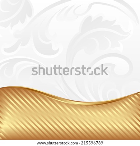 gold and white background with floral ornaments