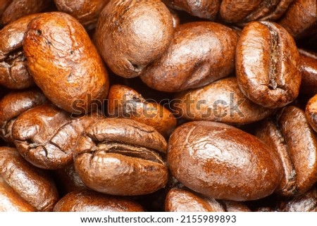 roasted coffee bean isolated on white background Royalty-Free Stock Photo #2155989893