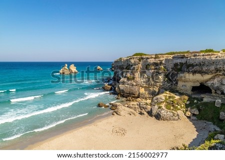Landscape view near Torre dell Orso, Italy Royalty-Free Stock Photo #2156002977