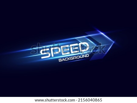 Abstract modern speed light arrow effect on black background vector illustration.