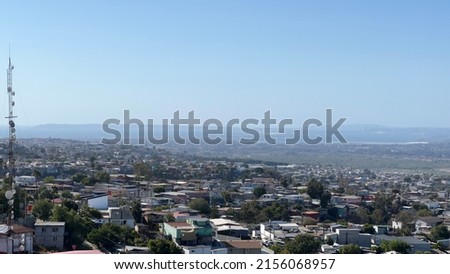 View of San Diego bay from Tijuana Mexico