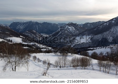 Winter landscape photo in Val Cavargna, Italy