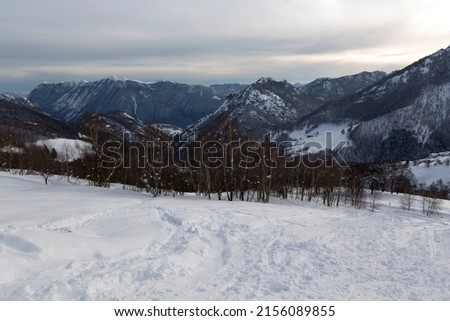 Winter landscape photo in Val Cavargna, Italy
