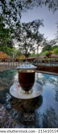 Motivational quote "coffe is always a good idea" . inspiration image