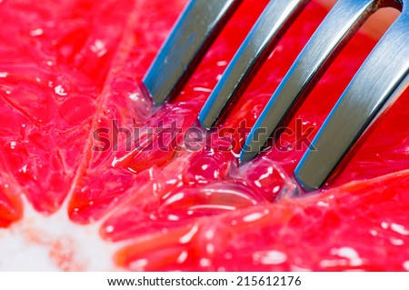 Macro picture of a fresh grapefruit