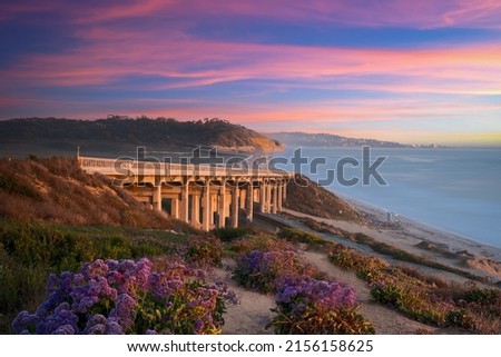 Sunset Seat Torrey Pines State Beach - San Diego, California Royalty-Free Stock Photo #2156158625