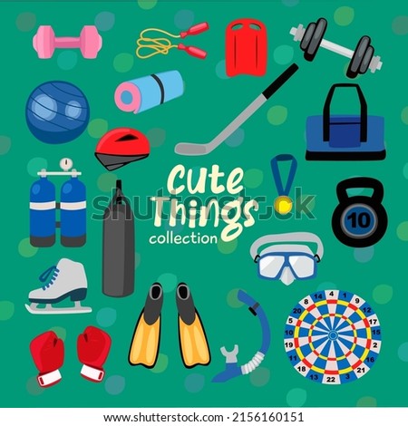 Cute things vector illustration collection