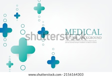 Vector medical blue cross shape on white background