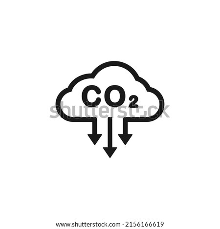 co2 emissions. Carbon dioxide reduction. Vector illustration Royalty-Free Stock Photo #2156166619