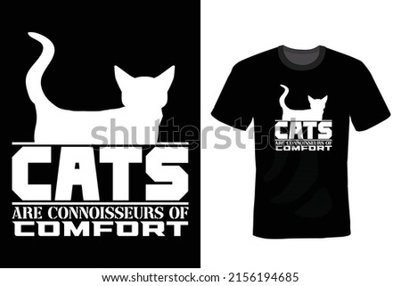 Cat T shirt design, vintage, typography
