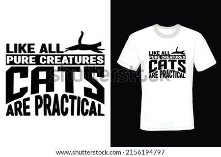 Cat T shirt design, vintage, typography