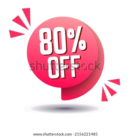Sale of Special Offers and Discount Gradient Banner Template Vector Design. - stock vector 80% off