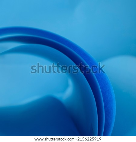Abstract Paper photography in blue