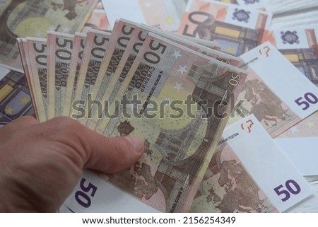 Close-up of euro banknotes. Euro money. money background. Euro banknotes