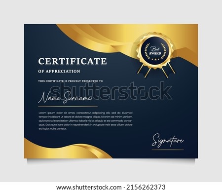 Modern and creative  certificate for  your business