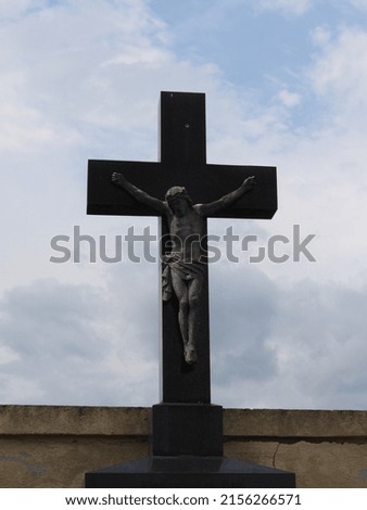 impressive cross on a cementery in Austria