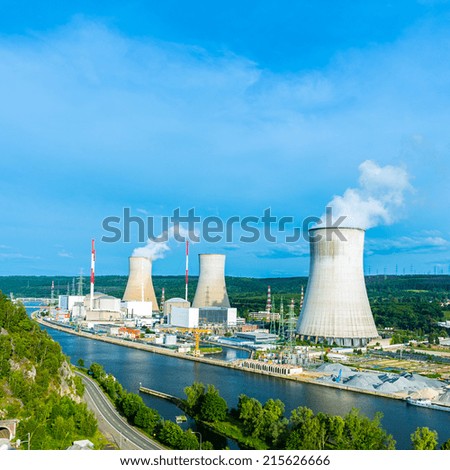 Nuclear Power Station Royalty-Free Stock Photo #215626666