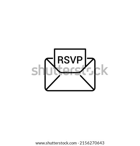 RSVP icon envelope date stamp vector invitation. rsvp message envelope Royalty-Free Stock Photo #2156270643