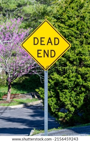 Dead End sign on a Spring morning