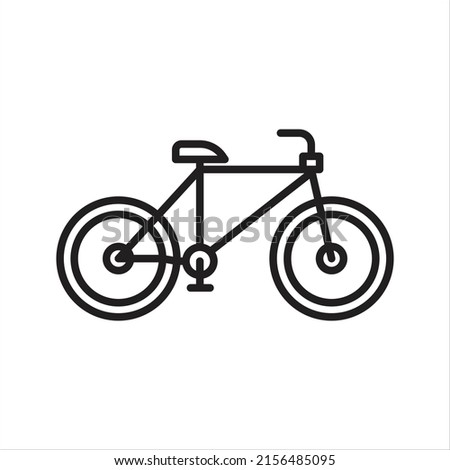Bicycle icon with line style