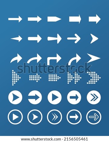 a set of vector arrows, a collection of arrows, abstract arrows for graphic design