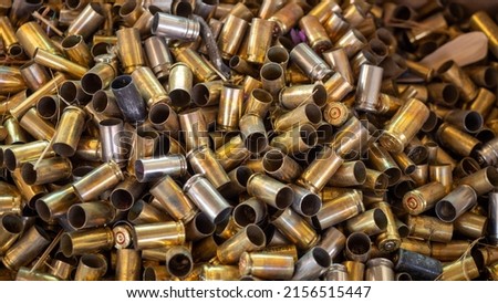 Lots of used shell ammunition old and dirty