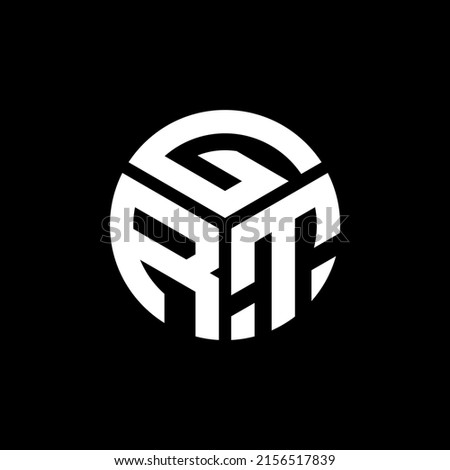 GRT letter logo design on black background. GRT creative initials letter logo concept. GRT letter design.
