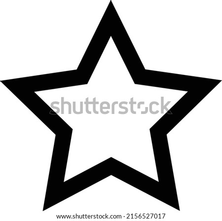 Star shape icon vector symbol outline stroke for creative graphic design ui element in a pictogram illustration