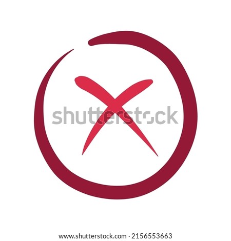 Vector NO sign isolated on white background. Ban symbols for decision making, vote, mobile app, web site. Incorrect sign 10 eps