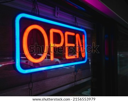Open signage Neon Sign Light Shop Bar Restaurant Business store front