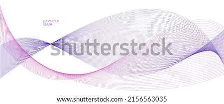 Smooth abstract background with arrays of flowing particles, light and soft vector design, luxury style illustration, motion wind effect.