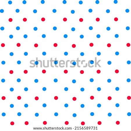blue red Polka Dot Fabric Abstract Pattern Background Vector