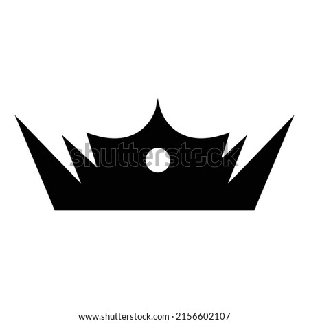 pictogram crown element decoration. icon crown