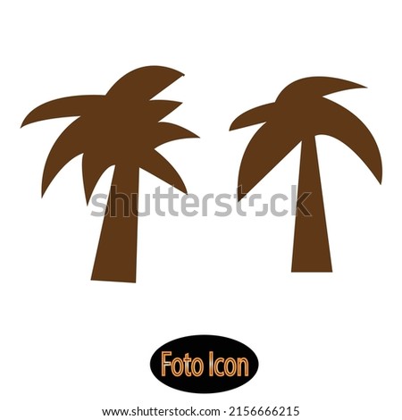 Palm tree icon. Vector illustration eps10