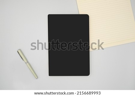 Black soft cover notebook with round corner