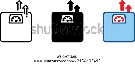 Gain weight icon , vector illustration Royalty-Free Stock Photo #2156693495