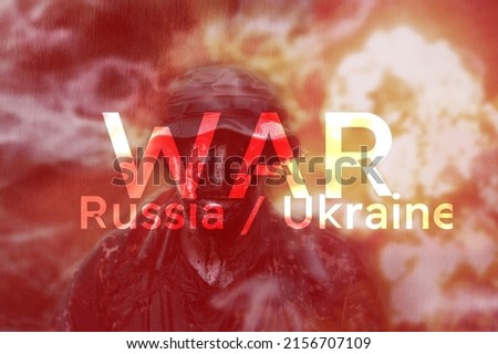 Red photo concept. Russia vs Ukraine War.